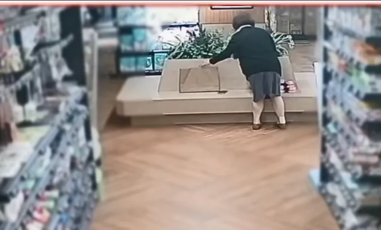 這名女賊用假髮多次變裝行竊。翻攝畫面