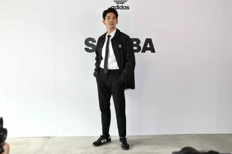 林柏宏認為Samba可以很運動，也可以搭配正式服裝。施昂強攝