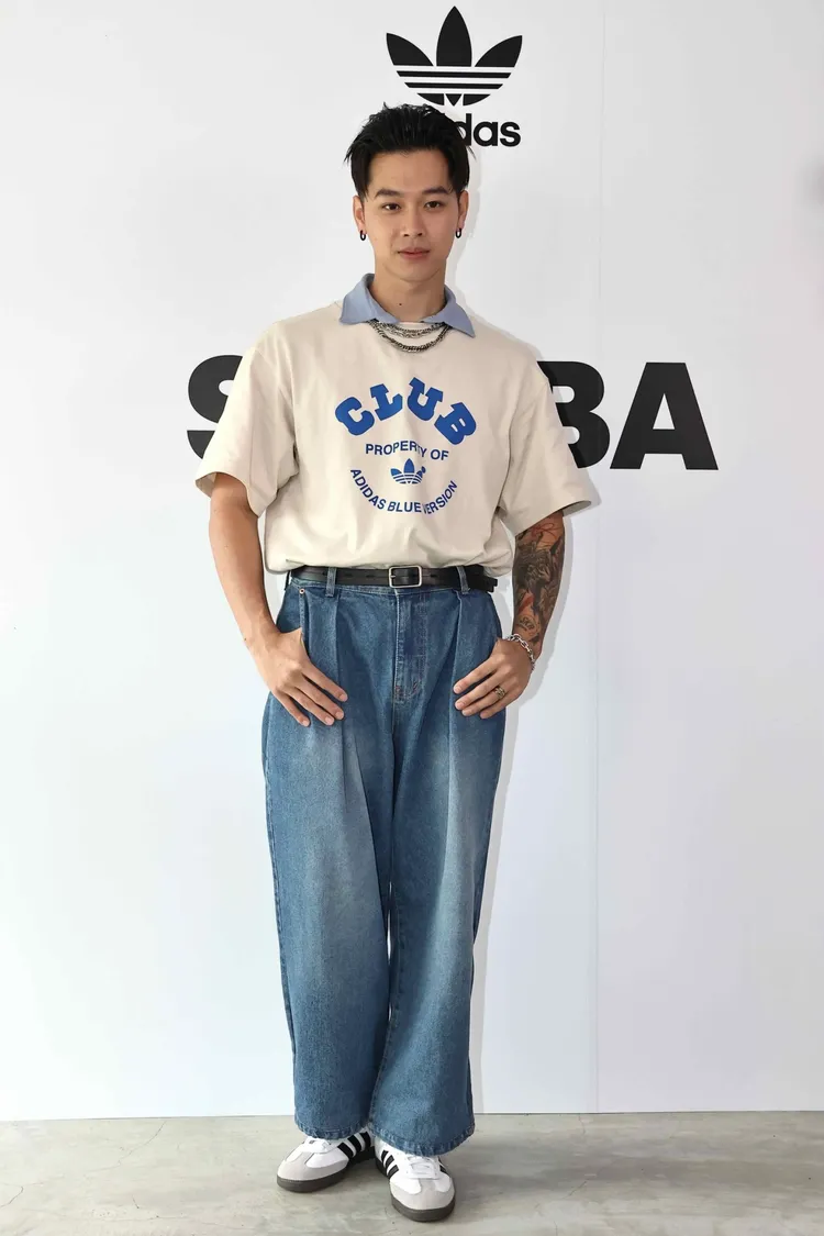 高爾宣用「好看、簡約、時尚、高級」來形容Samba鞋。施昂強攝