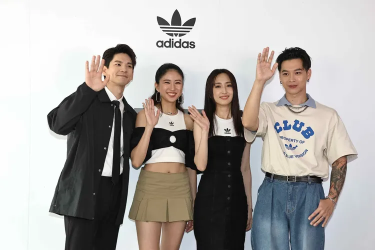 男星林柏宏（左起）、9m88、柯佳嬿、高爾宣一同出席活動。施昂強攝