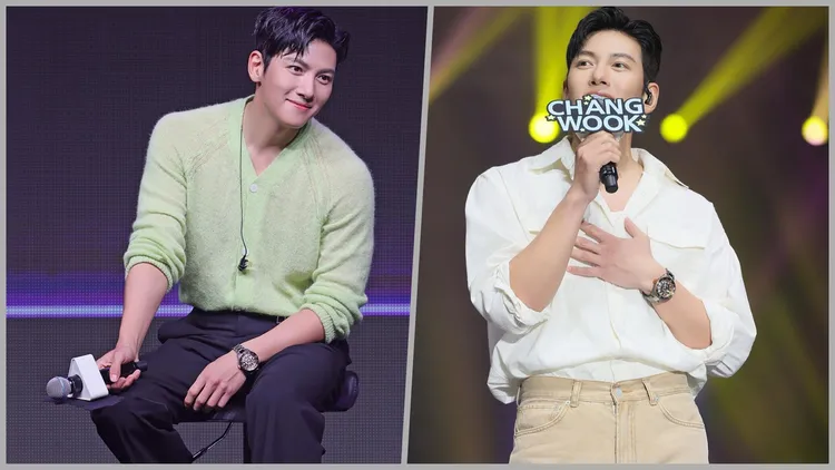 池昌旭在4月初於泰國舉辦粉絲見面會時，戴著Captain Cook高科技陶瓷鏤空腕錶和粉絲嗨見。翻攝jichangwook IG