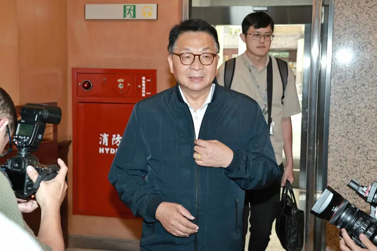陳歐珀今天現身立院說明。施昂強攝