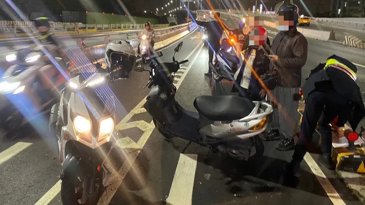 警方到場進行採證。蘆洲警分局提供