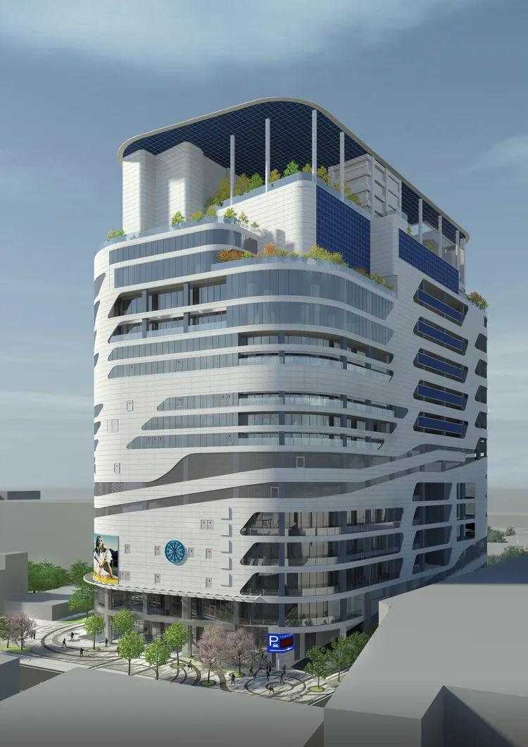 中友彰化店採綠建築規劃，屋頂設太陽能板，頂樓規畫空中花園。中友百貨提供