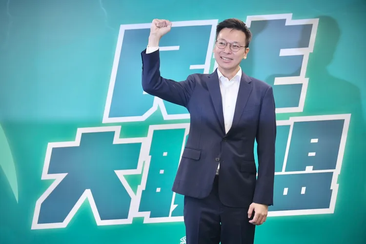 林飛帆接棒壯闊台灣聯盟理事長吳怡農參選台北中山、北松山。林林攝