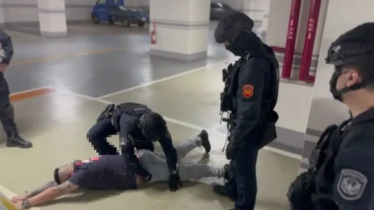 警方逮捕廖姓主嫌。新莊警分局提供