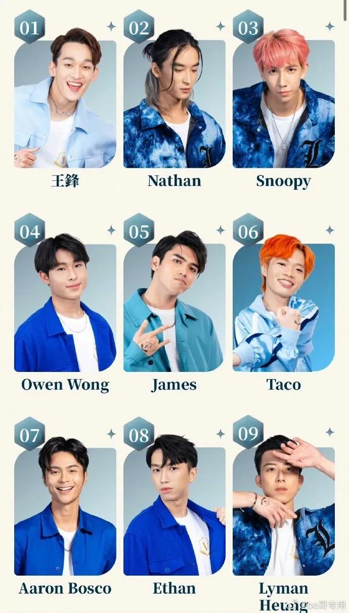 全民造星參賽者官方照片。翻攝微博