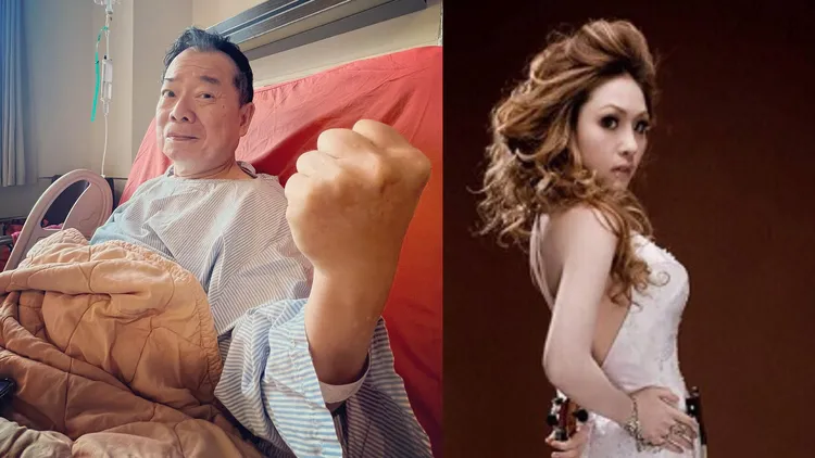 廖峻（左）手術後復原中，網紅李伊妍今日則召開記者會。翻攝廖錦德臉書、李伊妍臉書