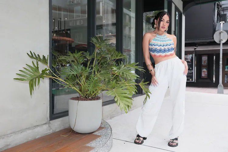 阿布絲大方分享自己的感情觀。彭欣偉攝