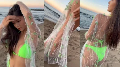 長腿妹比基尼辣秀美臀 男友視角網噴鼻血:太正了