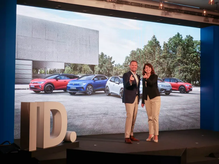 Volkswagen全球銷售、行銷暨售後服務董事Imelda Labbé特別親訪台灣宣布重磅消息。林浩昇攝