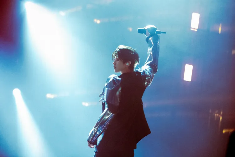 蔡徐坤澳門開唱魅力十足。翻攝蔡徐坤微博