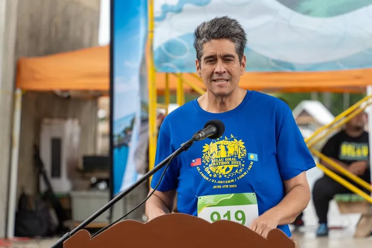 惠恕仁感謝台灣協助籌辦帛琉馬拉松。外交部提供