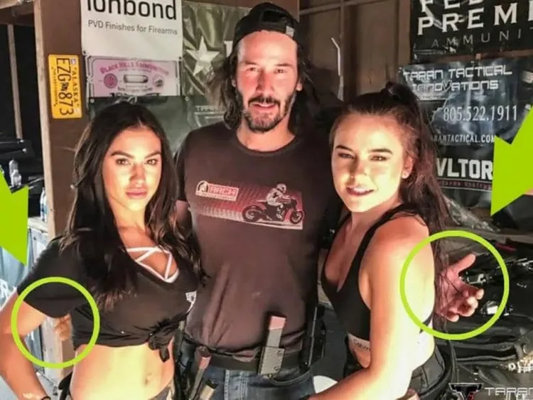 許書華大讚基努李維與女性合照總是避免碰觸對方，非常紳士。翻攝自許書華臉書