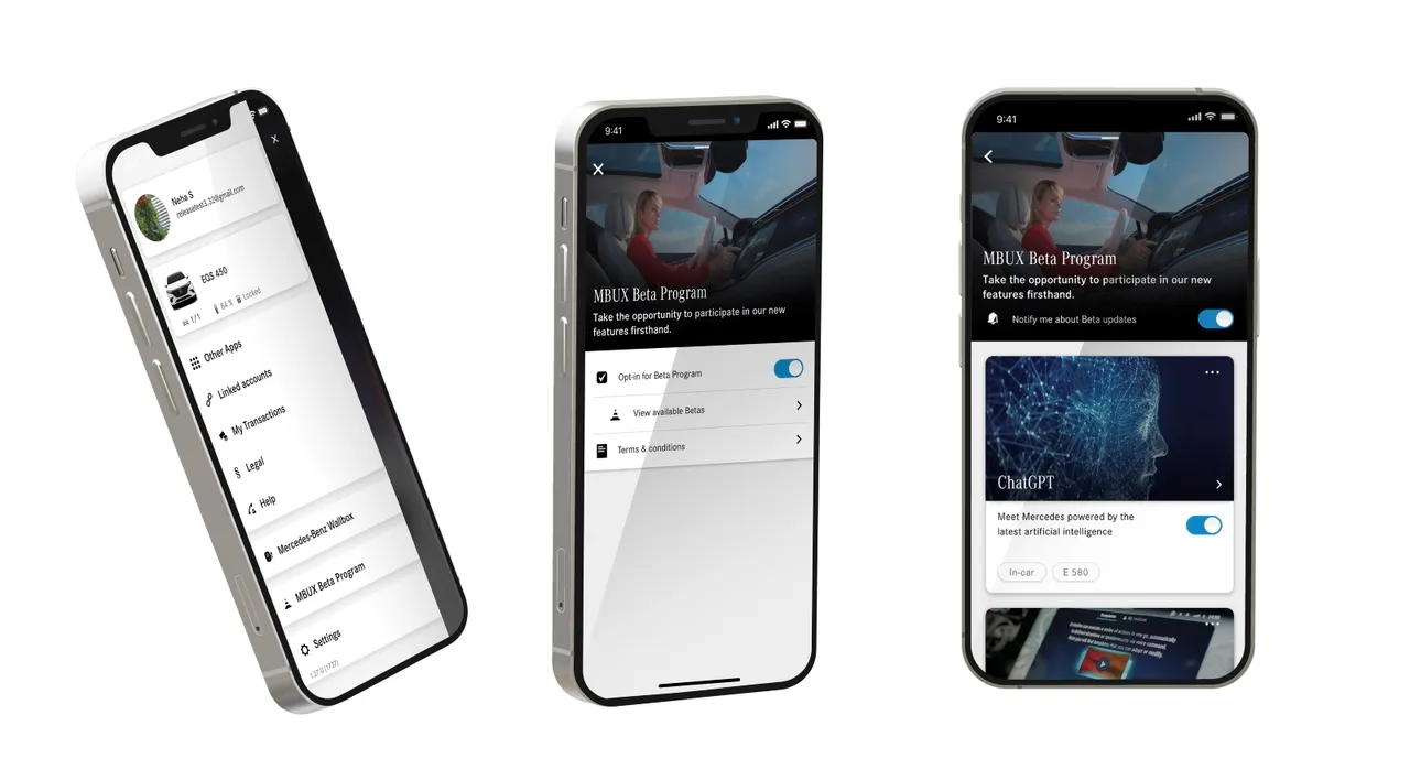 北美市场车主可通过 Mercedes me App 参加首批 MBUX beta 测试计划。原厂照片
