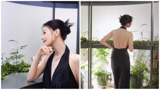 高圓圓巴黎解放無瑕美背 用珠寶當美的乘載物