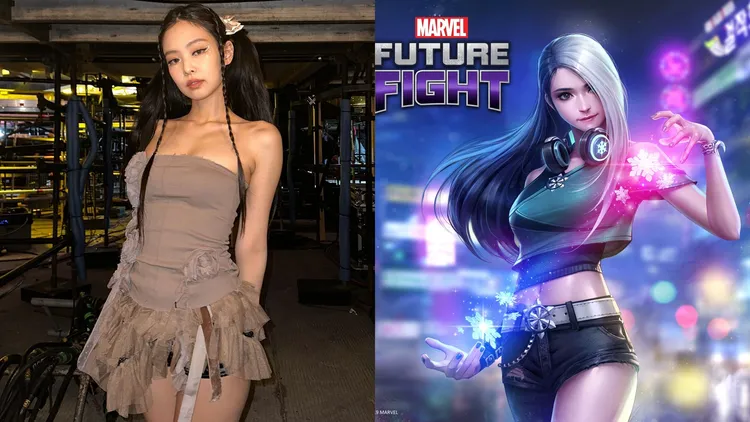 外傳Jennie（左圖）被漫威相中，將演出「冰月花雪」。翻攝Jennie IG、naver