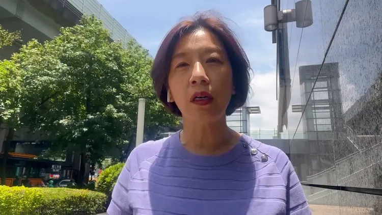 林靜儀上午自錄影片受訪，坦言有壓力，因為自己2名對手的財力，她很難相比擬。林靜儀辦公室提供