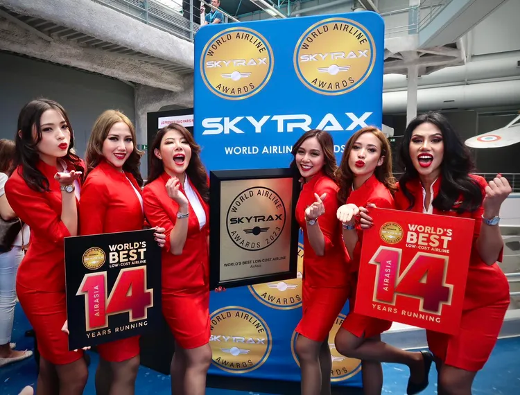 AirAsia連續14次，再次被Skytrax評選為2023世界最佳低成本航空。業者提供