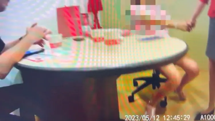 王姓婦人感謝銀行行員及時攔阻。翻攝畫面