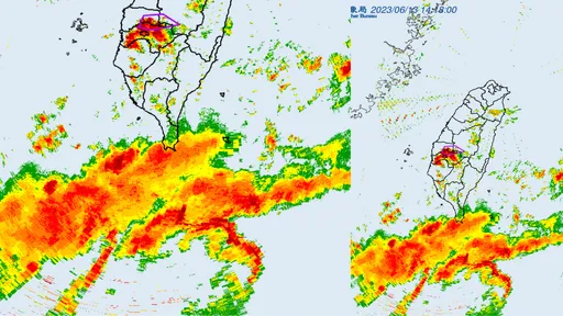 連炸1小時!3縣市發布大雷雨警示 12縣市大雨特報