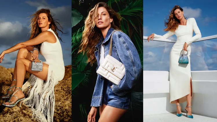姬賽兒拍攝JIMMY CHOO夏季形象廣告，大長腿相當吸睛。品牌提供