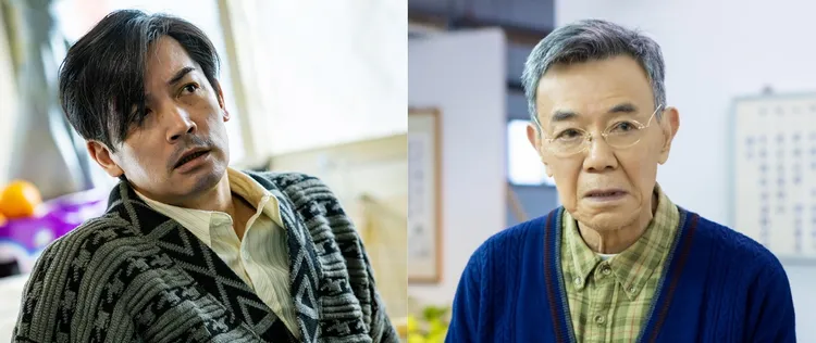 伊正（左）、王道，小生變身淪落人。大愛提供