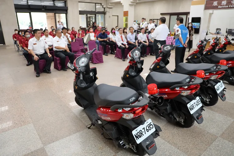 6輛消防勤務機車。新竹縣消防局提供