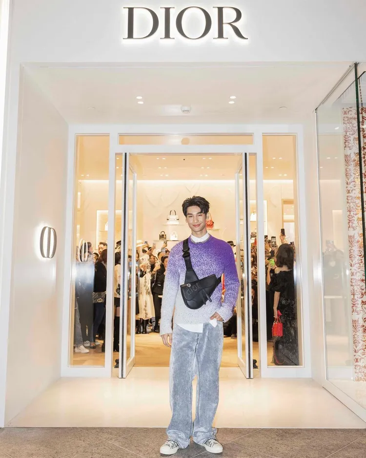 Apo於今年年初為DIOR台北101旗艦店重新開幕活動來台。翻攝nnattawin IG