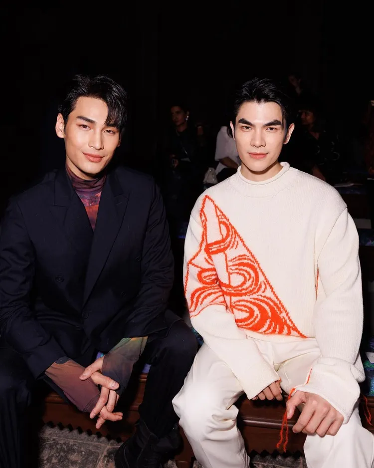 Apo（左）和Mile曾多次出席DIOR男女裝大秀。翻攝nnattawin IG