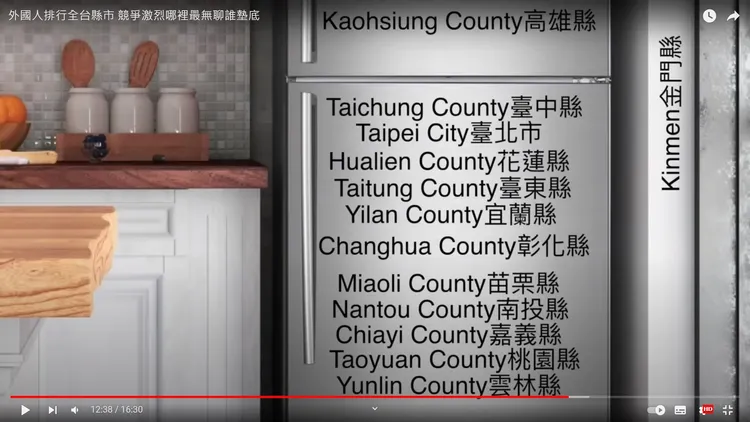 三人選出最好完城市是高雄，最無聊是雲林。翻攝自YT頻道Prozzie