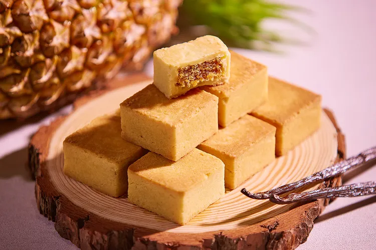 JR東日本大飯店台北使用台灣在地鳳梨及香草製作「台灣香草鳳梨酥」。JR東日本大飯店台北提供