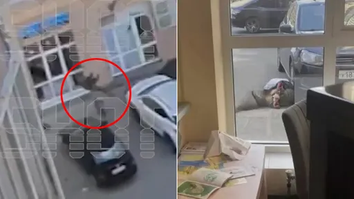 他散步經過大樓 被21樓「天降活人」砸趴重創