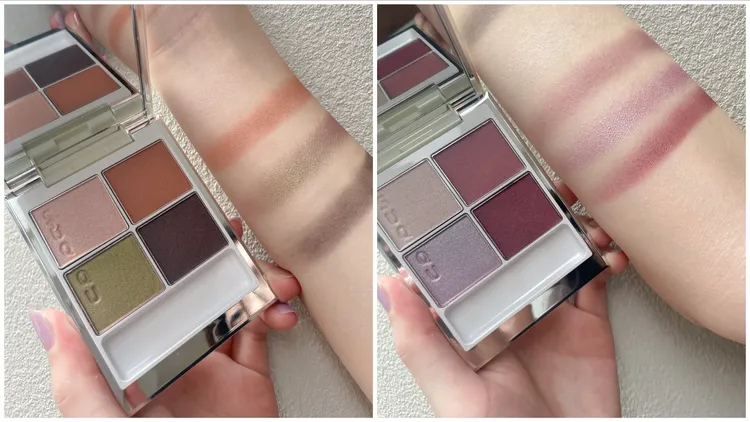 晶彩盈緻眼彩盤手部試色。張家玲攝