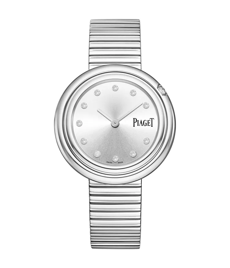 Possession系列34mm精鋼鑲鑽石英腕錶，23萬3000元。品牌提供