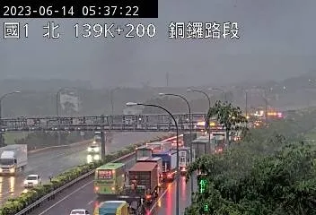 國道1號8車連環車禍。翻攝臉書「警廣即時報 路況報導 事故追蹤」