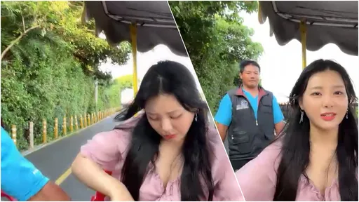 南韓正妹在淡水被性騷！台男尾隨伸鹹豬手　全程被實況直播到韓國罵爆