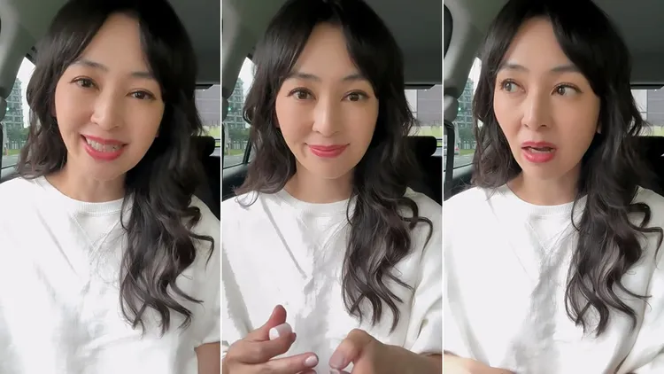 蔡燦得日前的影片被說以為是徐薇。翻攝自蔡燦得臉書