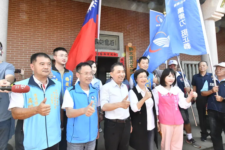 王惠美歡迎侯友宜來訪。民眾提供