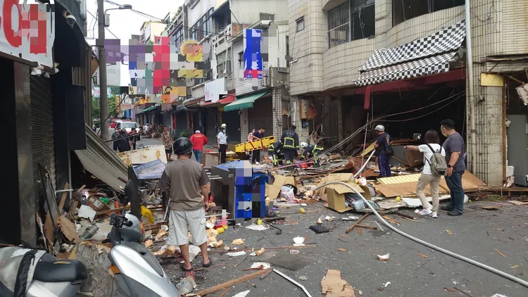 氣爆現場一片狼藉。讀者提供