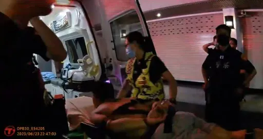 畫面曝光｜桃園浩克台中摩鐵和新婚妻大吵　對警失控咆嘯「被殺了好幾次」