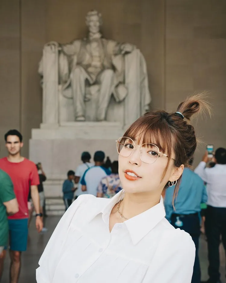 一隻阿圓正在美國取材。取自一隻阿圓IG