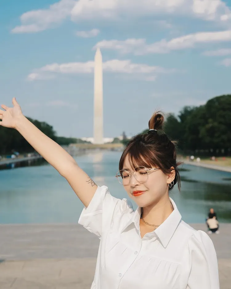 一隻阿圓正在美國取材。取自一隻阿圓IG