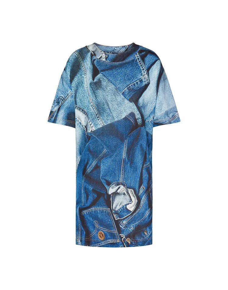 牛仔印花洋裝，2萬3500元。品牌提供