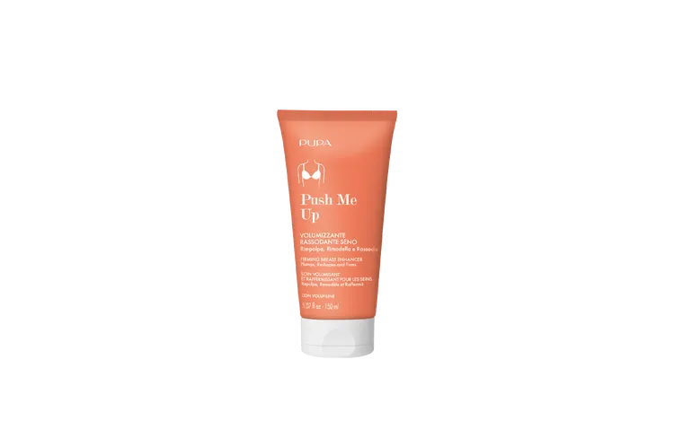 對抗引力豐潤美胸霜添加有非洲臘腸樹萃取，75ml／1680元、150ml／2800元。品牌提供