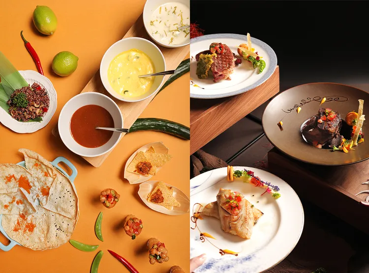 「異國選品」區還原印度傳統餐桌，胃口大的饕客可以200元起的價格單點主廚特製主菜，包含「舒肥美式肋眼牛排」、「勃根地紅酒牛肉」、「日式薄鹽烤花魚」、「西班牙紅椒伊比利豬」等6道料理可選。業者提供