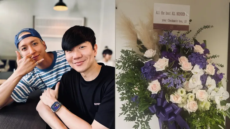 林俊傑特地送花籃祝賀鄭容和演唱會順利。翻攝鄭容和IG