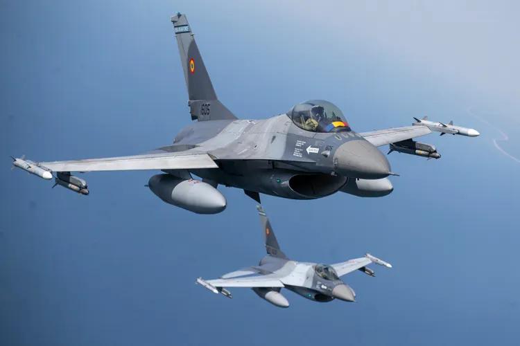 美國要求烏克蘭獲得歐洲支援的美製F-16戰機後，不能攻擊烏克蘭境外的目標。資料照片