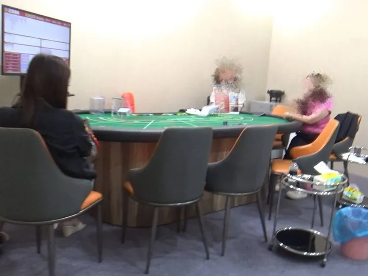 警破獲百家樂賭場。桃園警分局提供