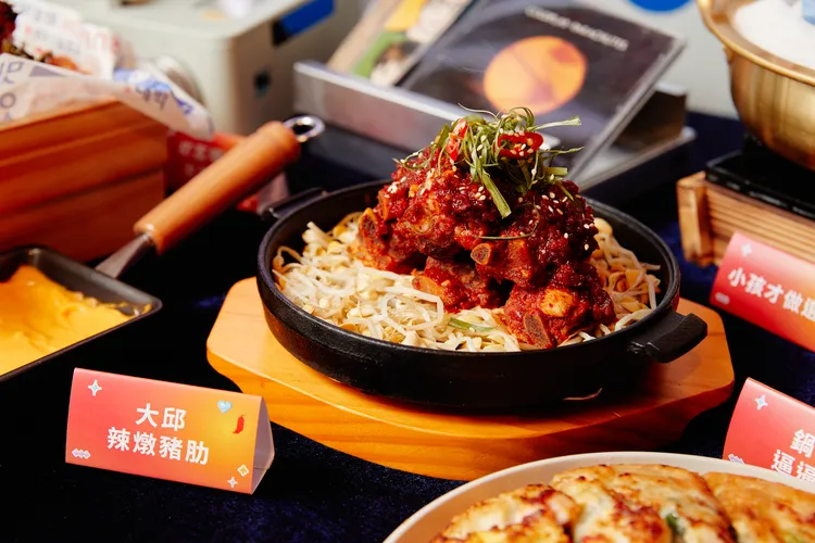 韓籍五星主廚孫榮引進韓國大邱特色料理大邱辣燉豬肋。初瓦提供